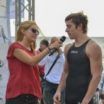 Giuditta Arecco, voce di RDS, intervista un atleta.
Foto di Fabio Grosso