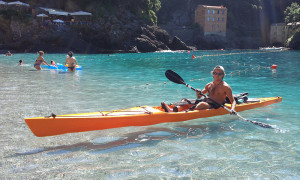 La prova di WinterKayak nella baia di San Fruttuoso