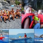 Escursione in Kayak a Bergeggi (Liguria) del 5 Agosto 2015 – Circa 5 Km. Giochi in kayak per bambini ai Bagni Stella Maris di Bergeggi Kayak excursion Bergeggi (Liguria) of August, 05,  2015 – About 5 Km. Kayak water games for children at Bagni Stella Maris (Bergeggi)