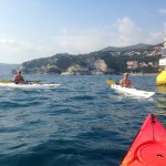 Roby a Bergeggi con Winterkayak