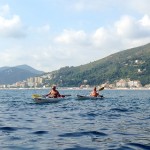 Roby a Bergeggi con Winterkayak