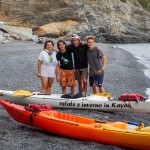 Bianca a Bergeggi con Winterkayak