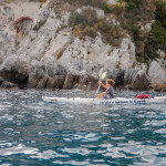 Bianca a Bergeggi con Winterkayak