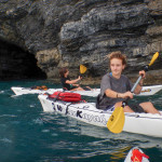 Bianca a Bergeggi con Winterkayak