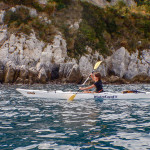 Alessandro a Bergeggi con Winterkayak