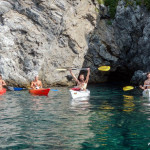 Gianluca a Bergeggi con Winterkayak