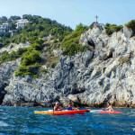 Gianluca a Bergeggi con Winterkayak