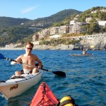 Igor a Bergeggi con Winterkayak