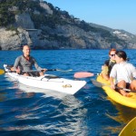 Dario a Bergeggi con Winterkayak