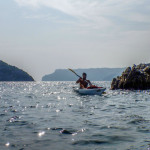 Gianluca a Bergeggi con Winterkayak