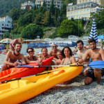 Simone a Torre del Mare con Winterkayak