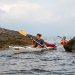 Bianca a Bergeggi con Winterkayak