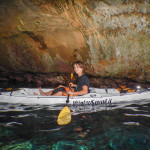 Alessandro a Bergeggi con Winterkayak