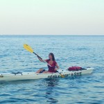 Barbara a Bergeggi con Winterkayak