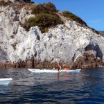 Cristiana a Bergeggi con Winterkayak