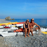 Cristiana a Torre del Mare con Winterkayak