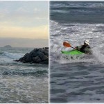 31 gennaio, giornata di surf in kayak a Laigueglia – Surfing Kayak in Laigueglia (Liguria) of January, 31,  2016