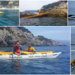 Esercizi di conduzione del kayak da mare a Bergeggi del 20 Aprile 2016 Kayak training in Bergeggi (Liguria) of April, 20, 2016