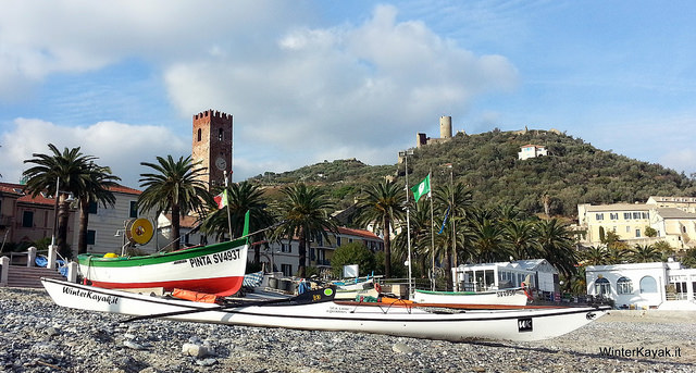 Noli in canoa con winterkayak