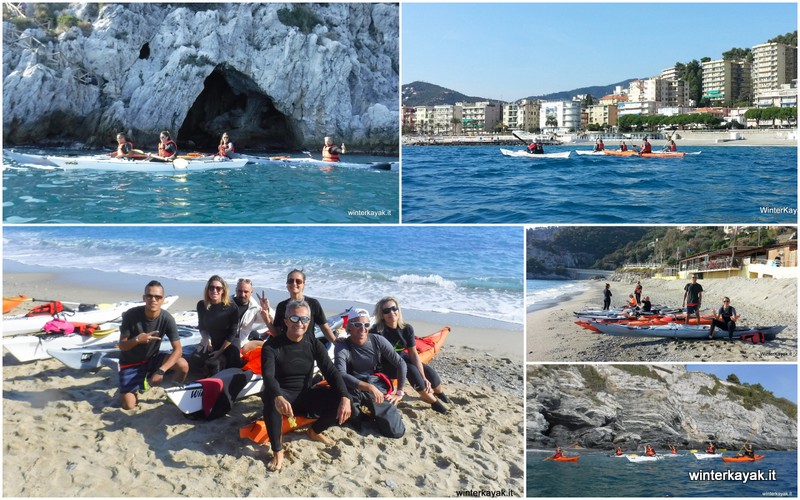 escursione in kayak a bergeggi del 01 novembre 2017